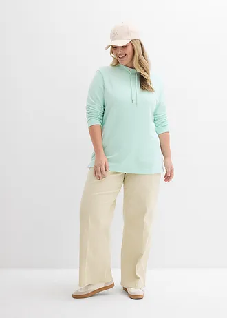 Sweat-shirt avec base fendue, Couleur: menthe clair