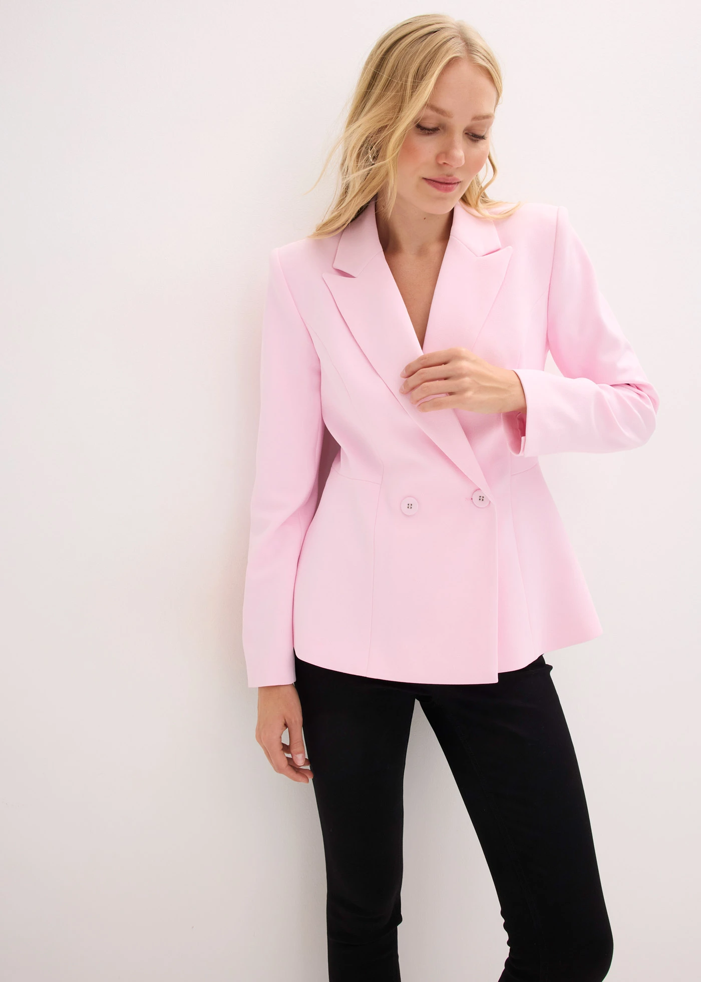Blazer met peplum • kristalroze • bonprix online shop