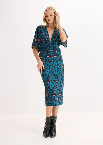 Rochie midi pe corp din mesh • verde-piper • magazin bonprix