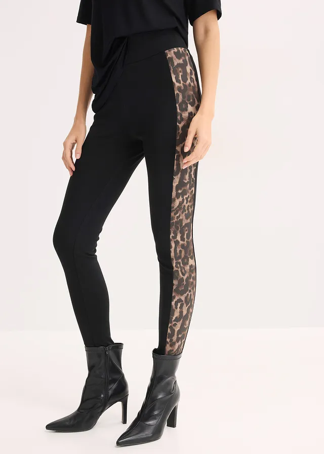 Legíny s vysokým pásom • čierna-leopard • obchod bonprix