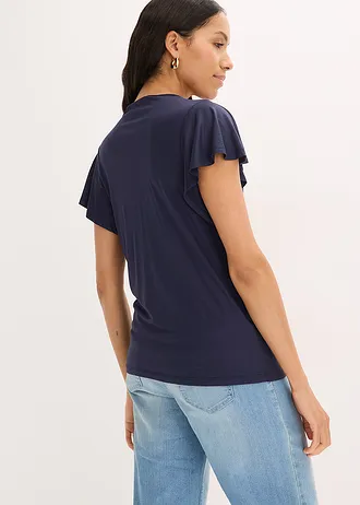 Shirt van zacht viscose • donkerblauw • bonprix online shop