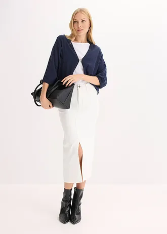 Jachetă din tricot fin 100% din bumbac • bleumarin • magazin bonprix