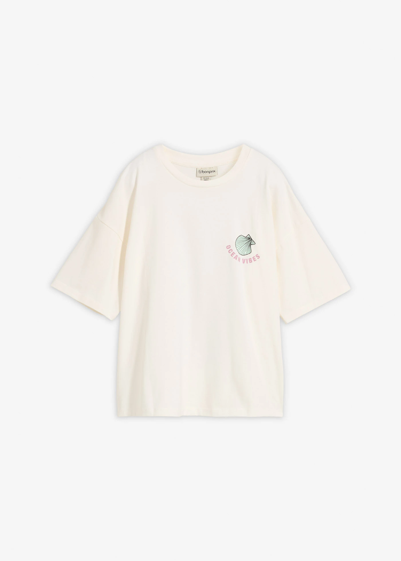 Oversize-tričko • biela vlna/svetlomodrá potlačená • obchod bonprix