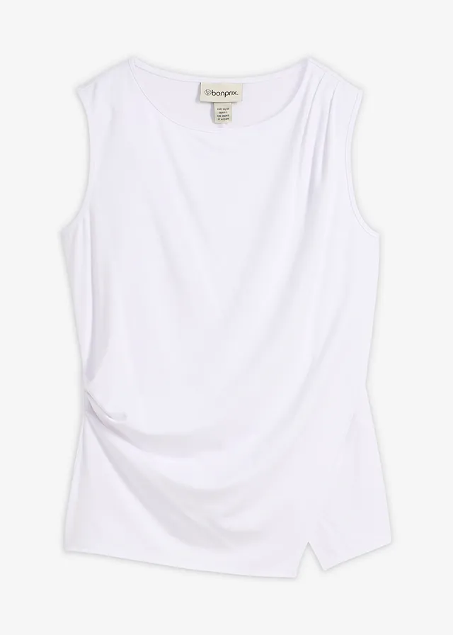 Top asimetric • alb • magazin bonprix