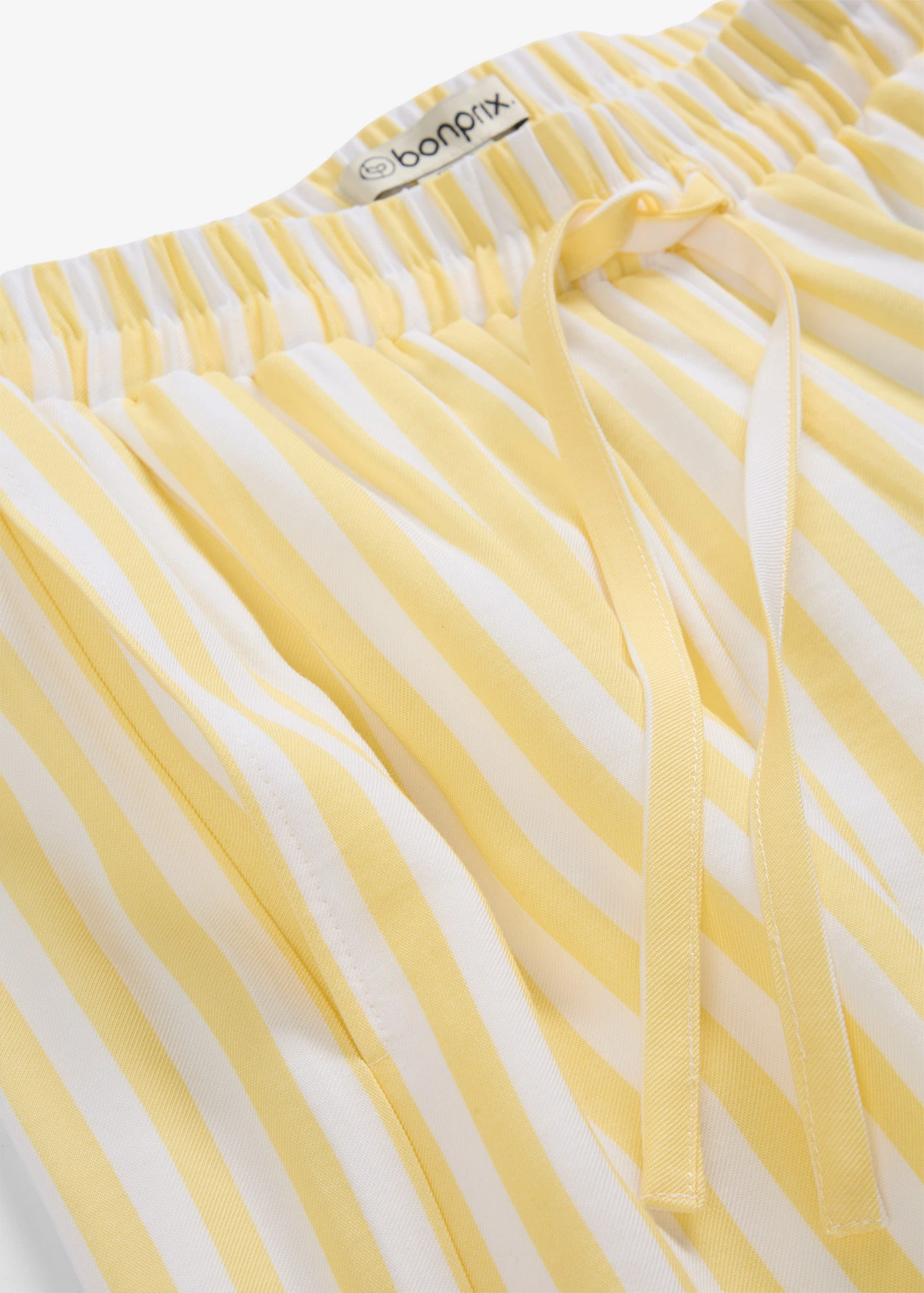 Marlene Dietrich broek van soepelvallende viscosemix • lichtgeel-wit • bonprix online shop