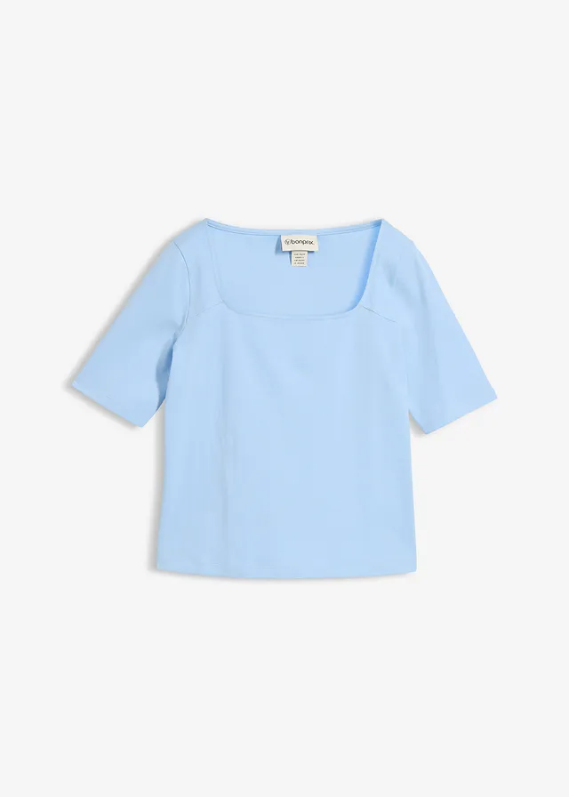 T-shirt en coton épais • bleu clair • Boutique bonprix