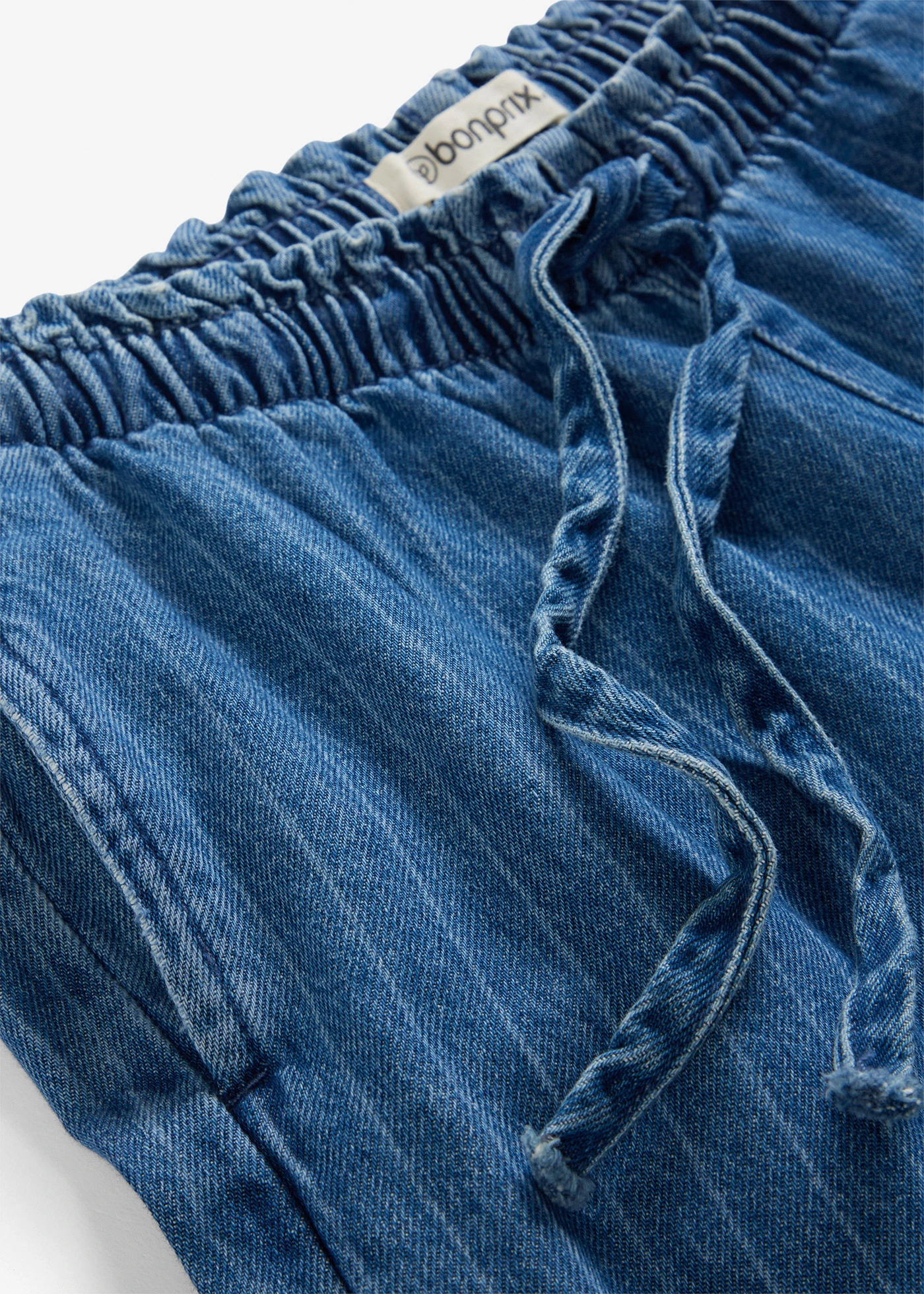 Pull On Wide Leg farmer, pamut • kék denim-csíkos • bonprix áruház