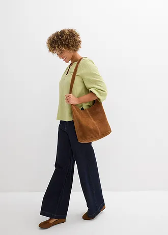 Bluză oversize din muselină • verde mineral • magazin bonprix