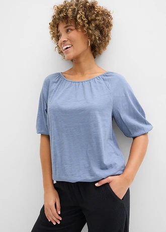 Póló tiszta bio-pamutból • füstkék • bonprix áruház