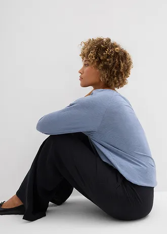 T-shirt 100% coton • bleu fumé • Boutique bonprix