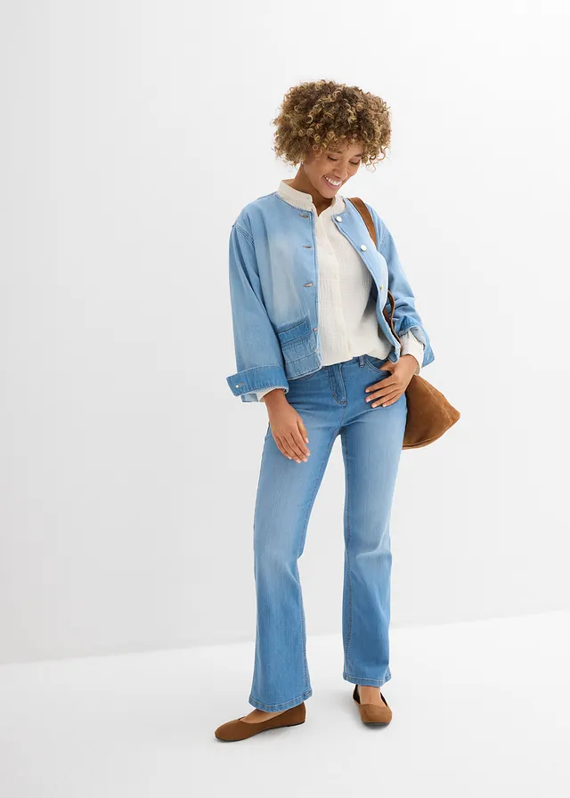 Lange blouse van luchtige mousseline cappuccino