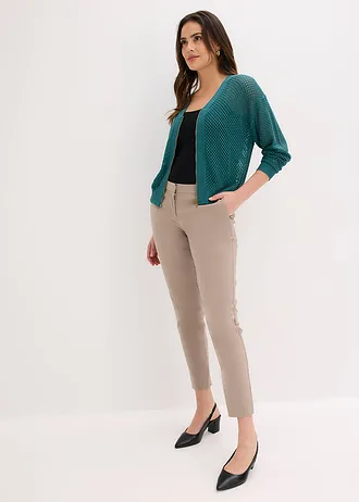 Gebreid vest • pepergroen/metallic • bonprix online shop