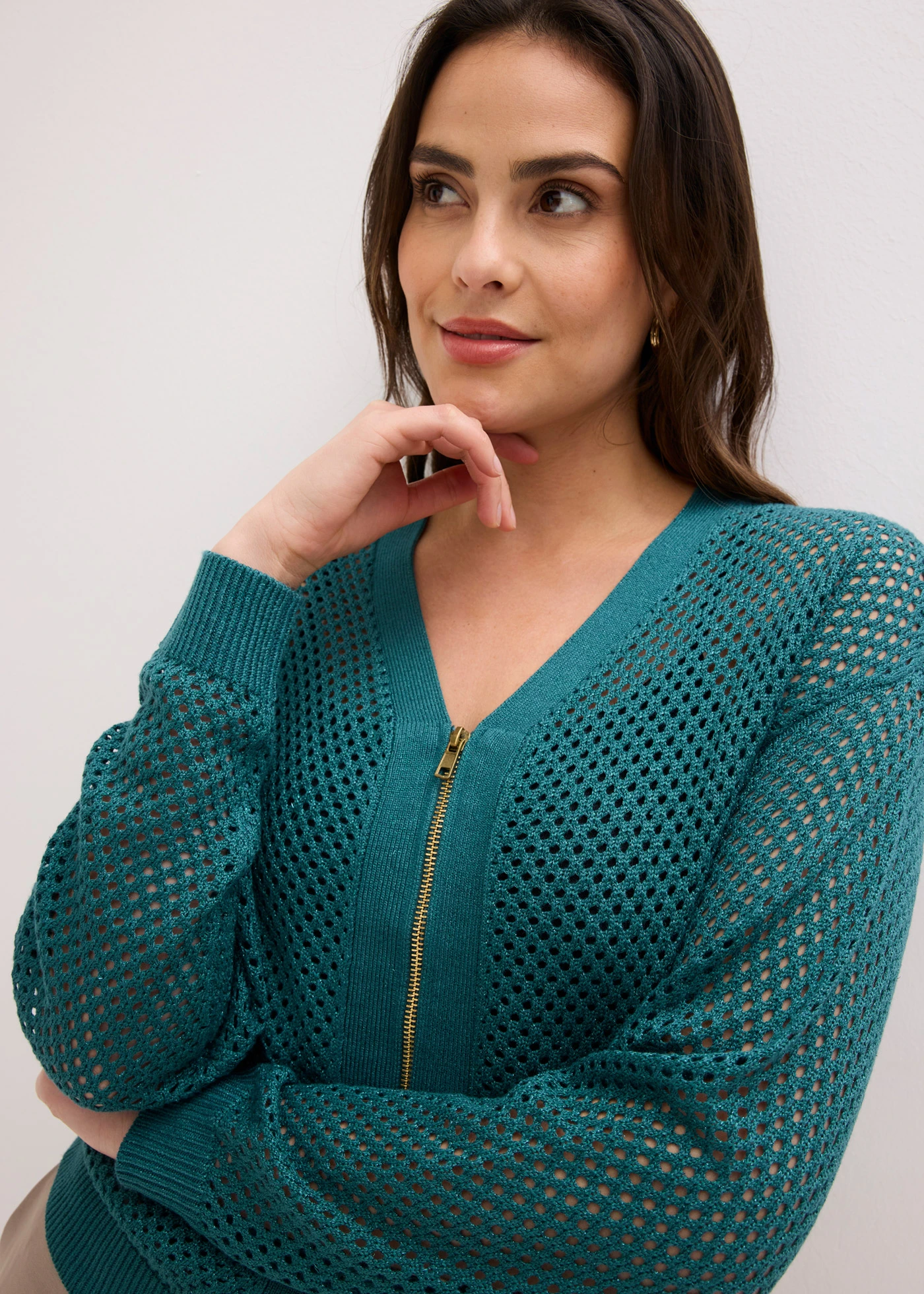 Vest • pepergroen/metallic • bonprix online shop