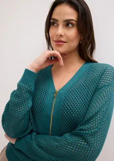 Kardigan • zielony pieprz metaliczny • sklep bonprix