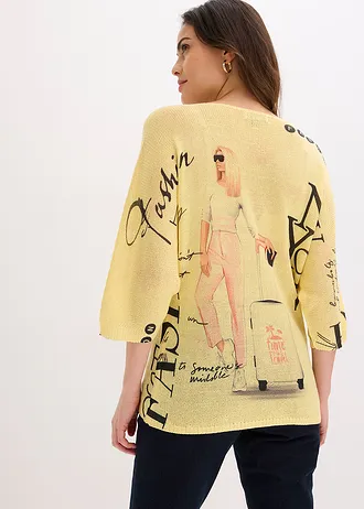 Sweter • jasnożółty • sklep bonprix