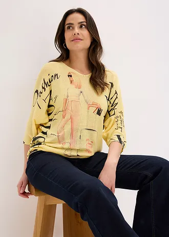 Sweter • jasnożółty • sklep bonprix