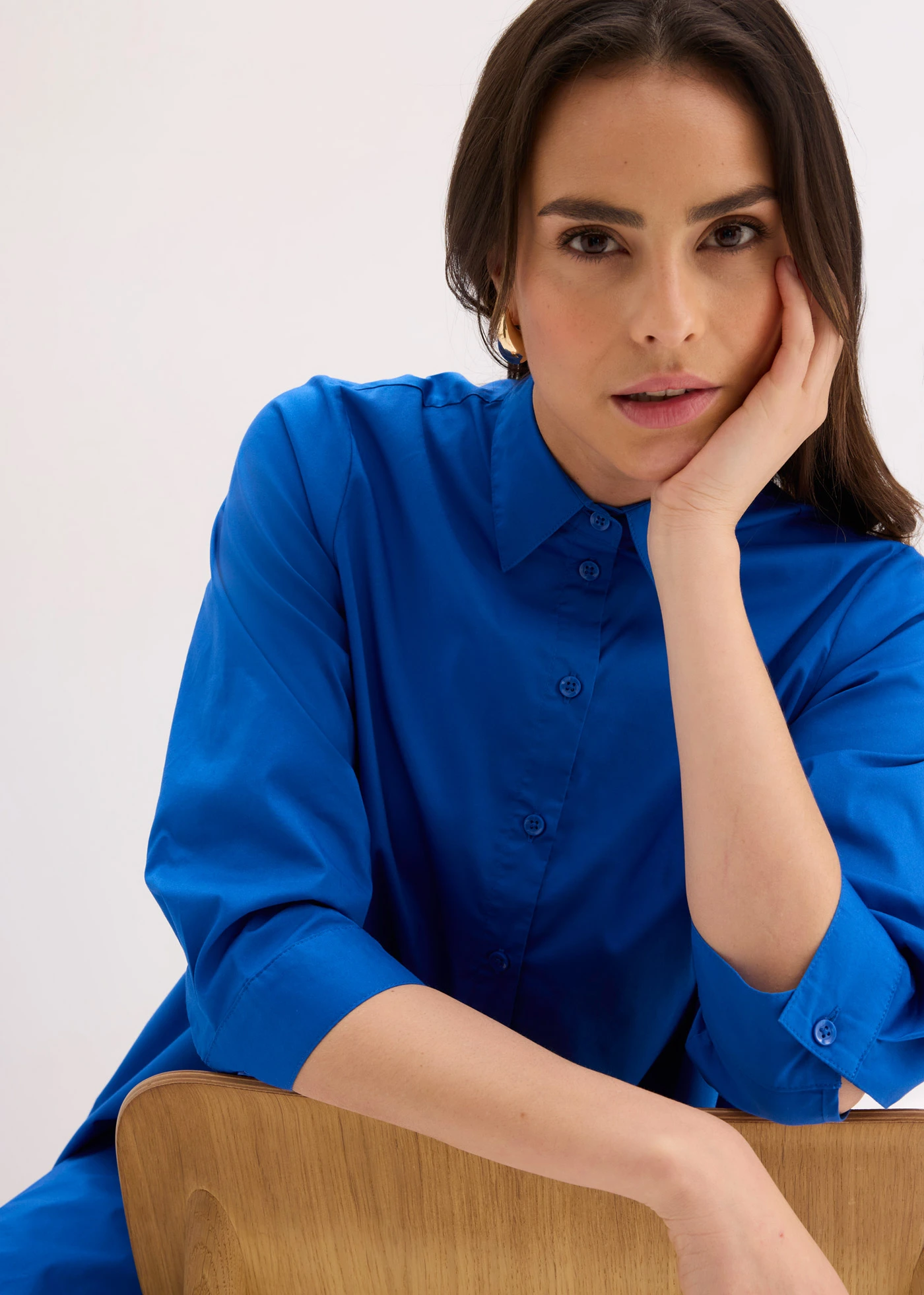 Overhemdjurk van stevig popeline • arctisch blauw • bonprix online shop