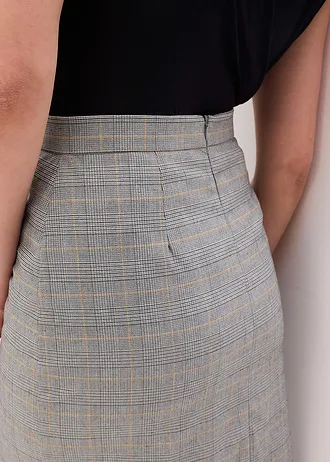 Fustă creion cu model glencheck • negru-nisipiu cadrilat • magazin bonprix