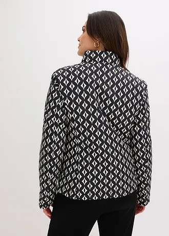 Lichte gewatteerde omkeerbare jas met print • zwart-wolwit met grafische print • bonprix online shop