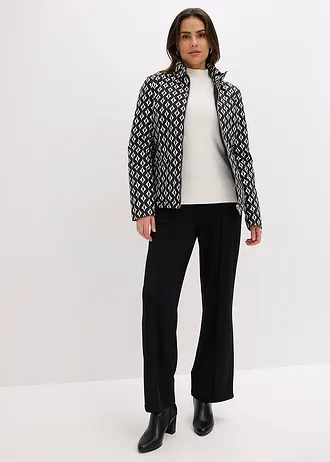 Veste réversible et légère à imprimé • noir-écru graphique • Boutique bonprix