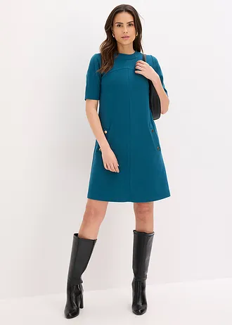 Rochie etui cu elastan • albastru-petrol • magazin bonprix