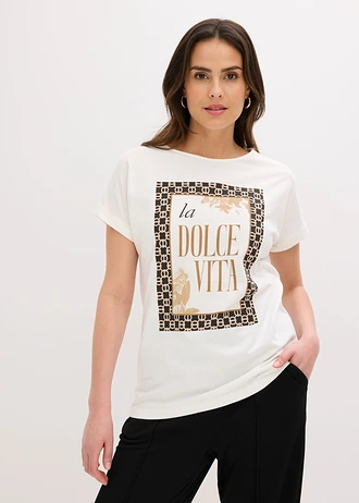 Bluză din bumbac organic 100% • ecru • magazin bonprix