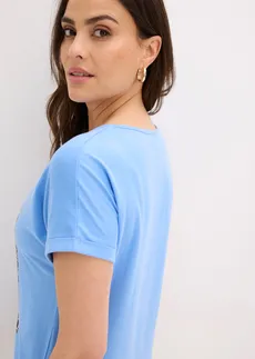 T-shirt z czystej bawełny organicznej • niebieski • sklep bonprix