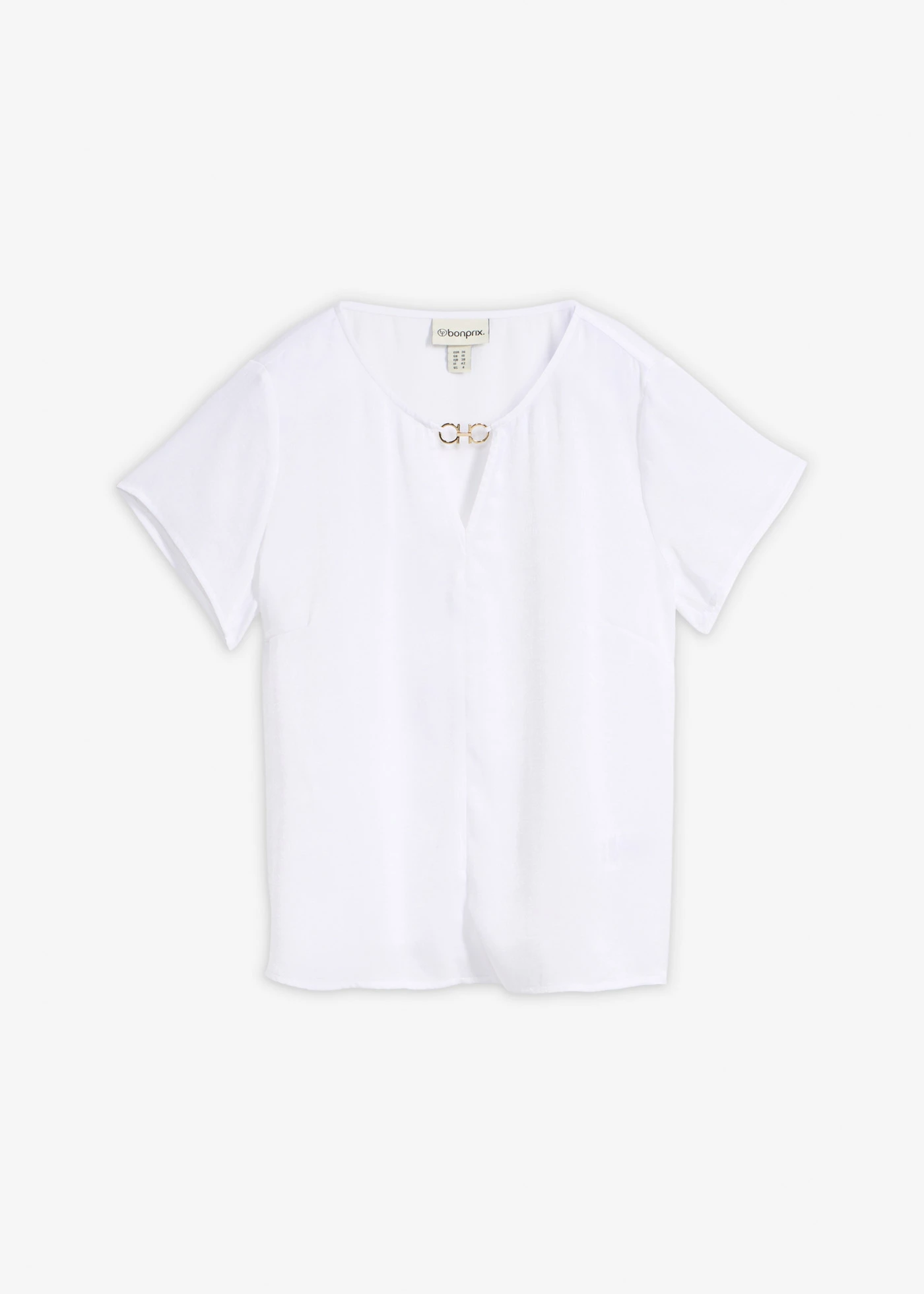 Tuniek van elegant satijn • wit • bonprix online shop