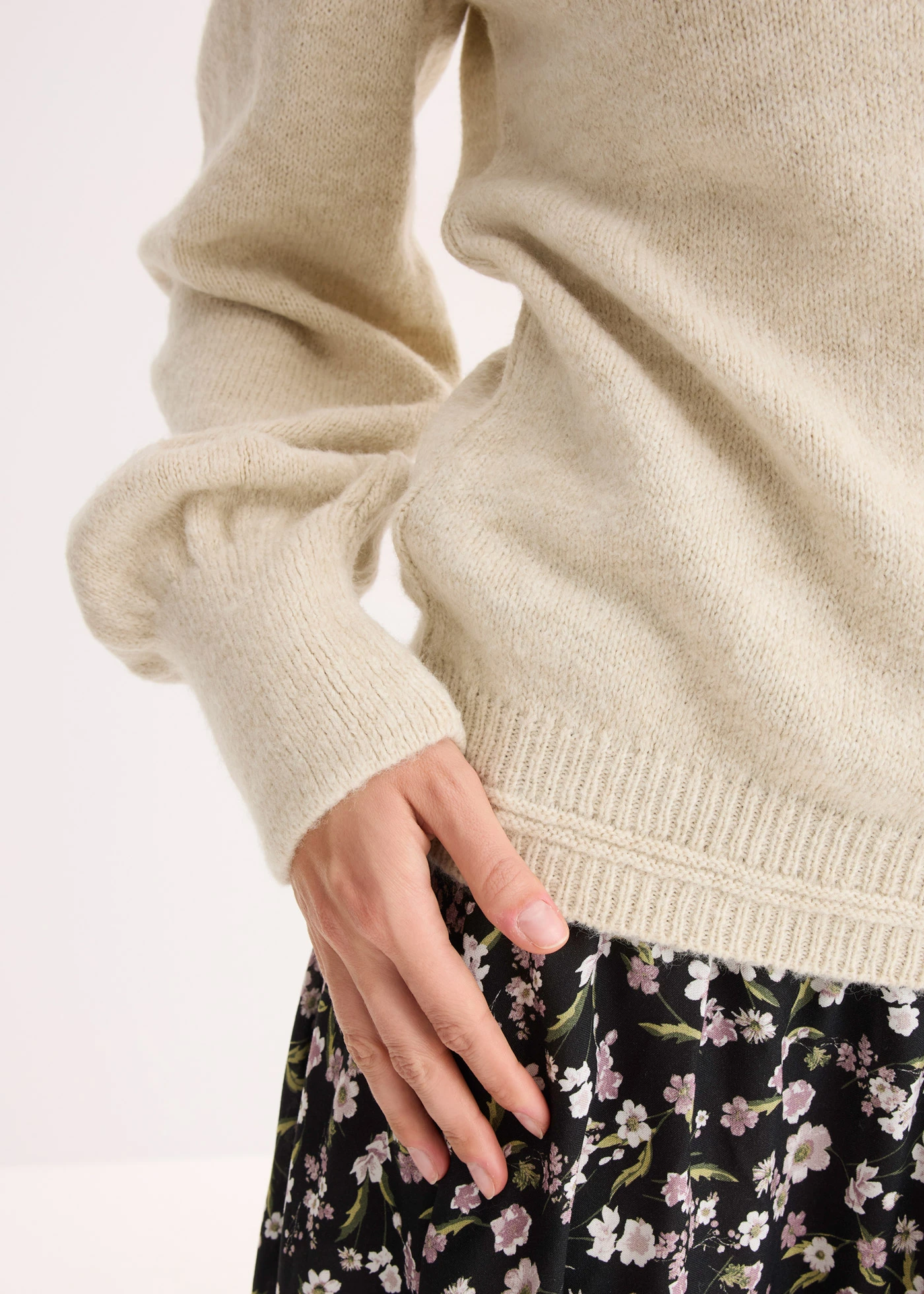 Pull col roulé • sable chiné • Boutique bonprix