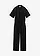 Linnen jumpsuit, Kleur: zwart