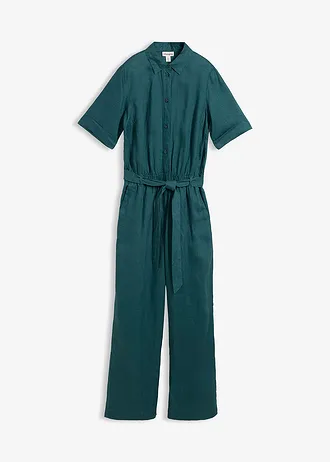 Linnen jumpsuit • pepergroen • bonprix online shop