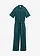 Linnen jumpsuit, Kleur: pepergroen
