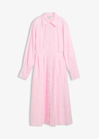 Robe-chemise 100% lin • rose cristal • Boutique bonprix