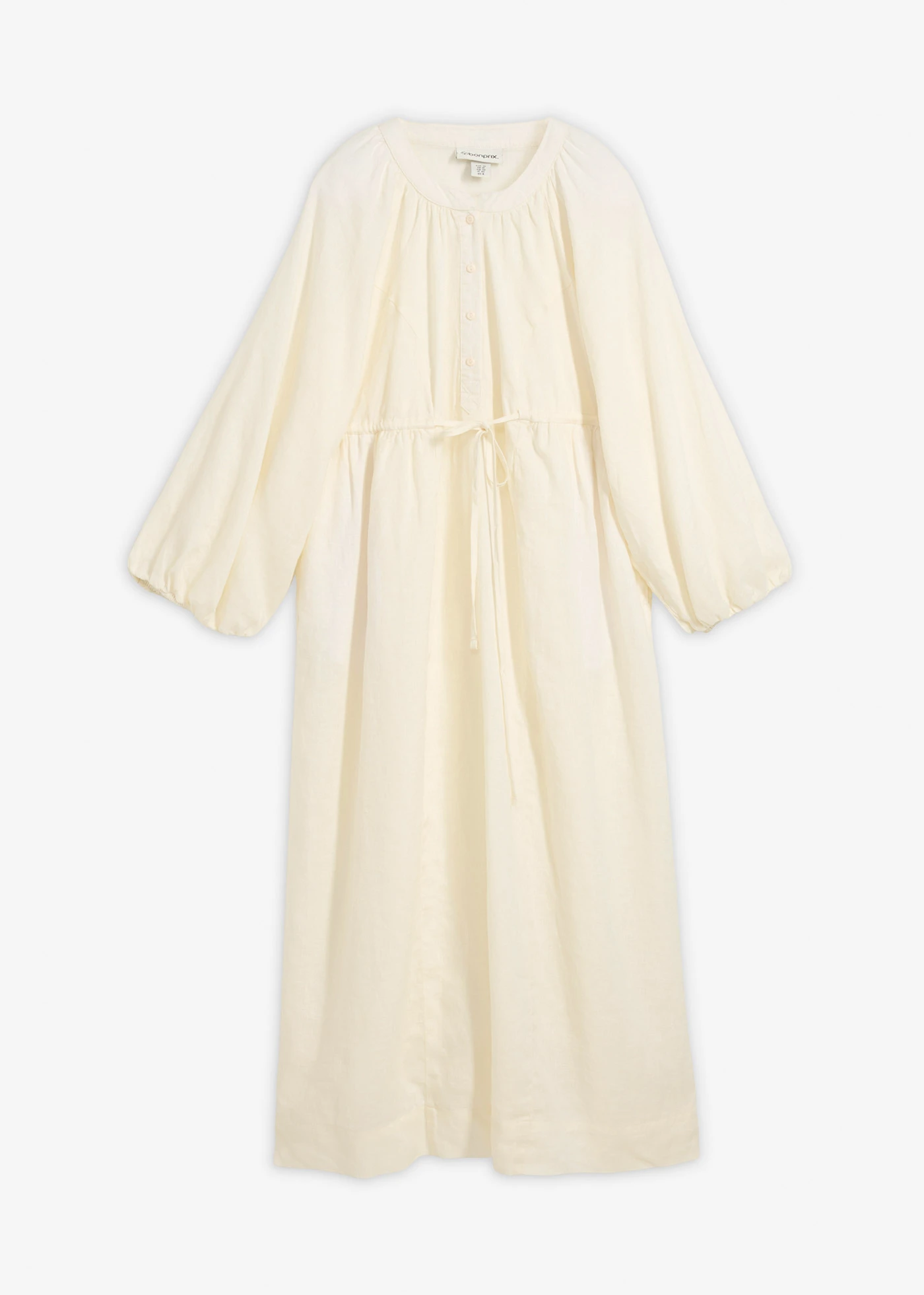 Maxi jurk van puur linnen • crèmewit • bonprix online shop