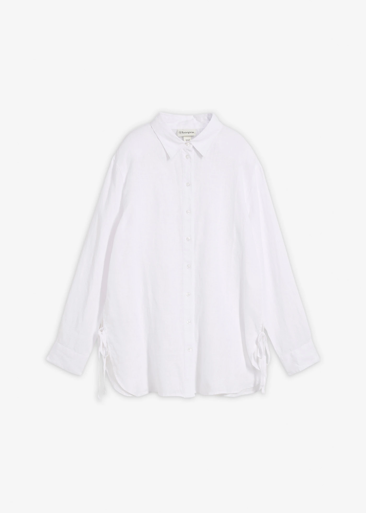 Overhemdblouse van linnen • wit • bonprix online shop
