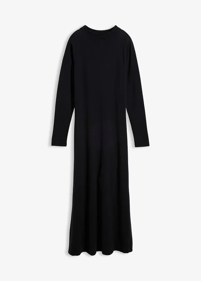 Robe longue en maille fine avec cachemire