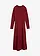 Fijngebreide maxi jurk met kasjmier, Kleur: robijnrood