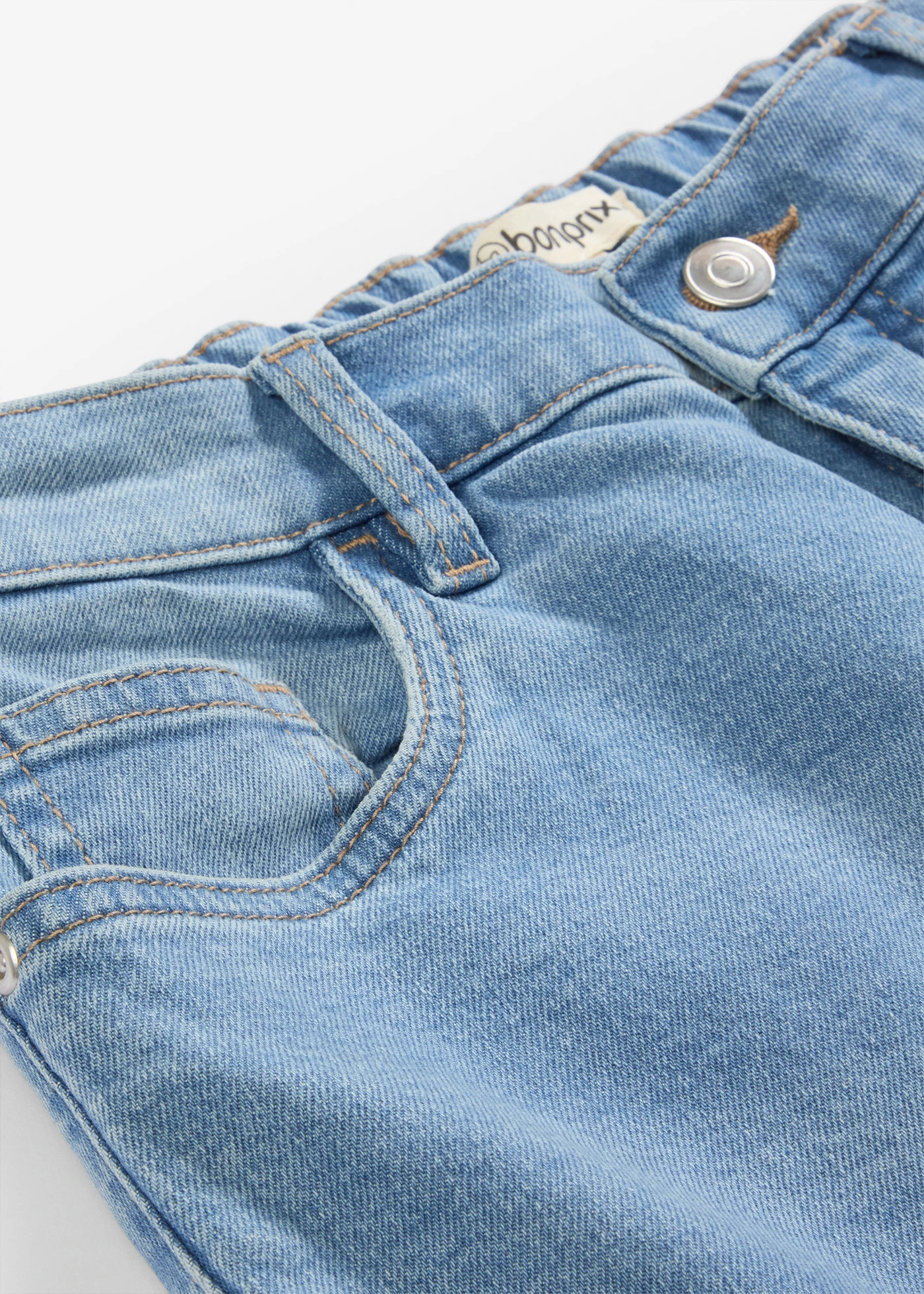 Mom jeans high waist, cropped • lichtblauw denim used • bonprix online shop