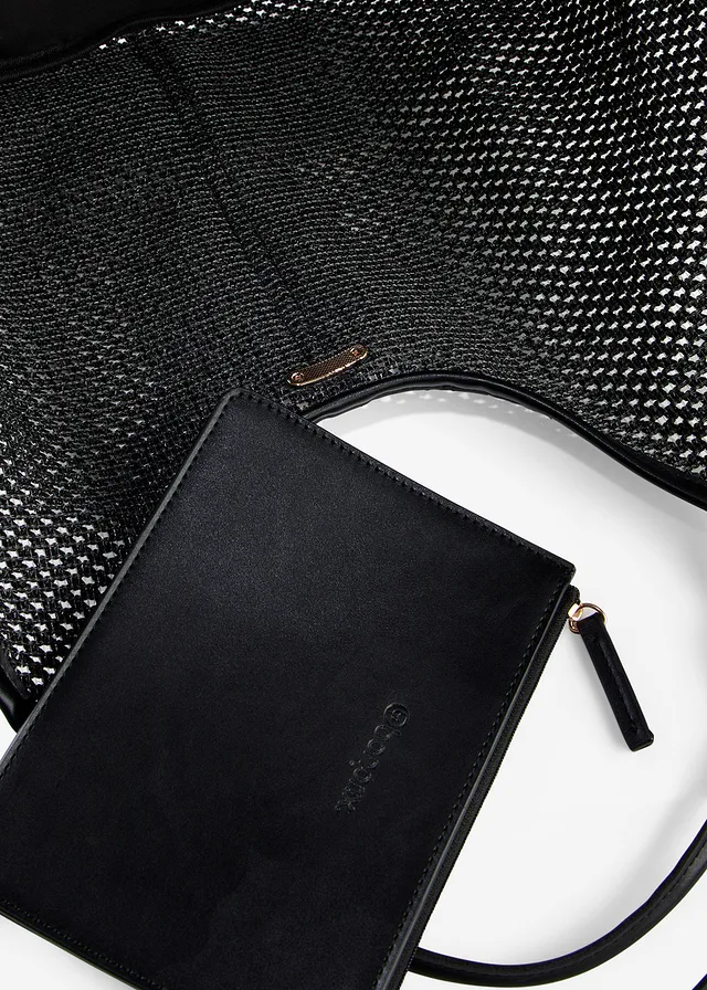 Mesh shopper met uitneembare binnenzak • zwart • product-page.page-title-suffix