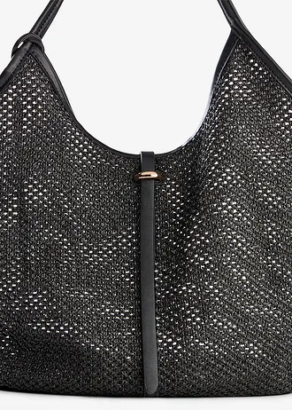 Cabas en résille avec poche intérieure amovible • noir • Boutique bonprix