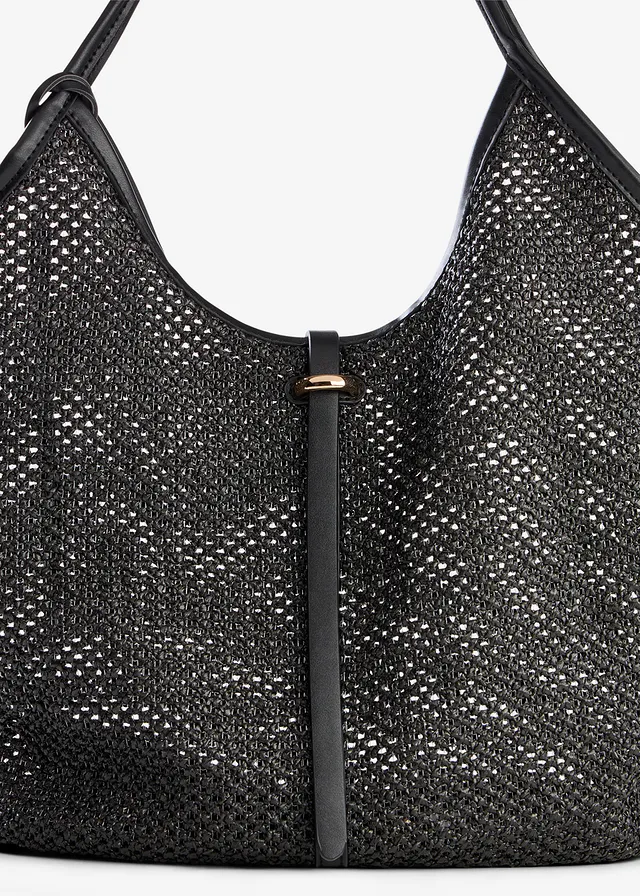 Mesh shopper met uitneembare binnenzak • zwart • product-page.page-title-suffix