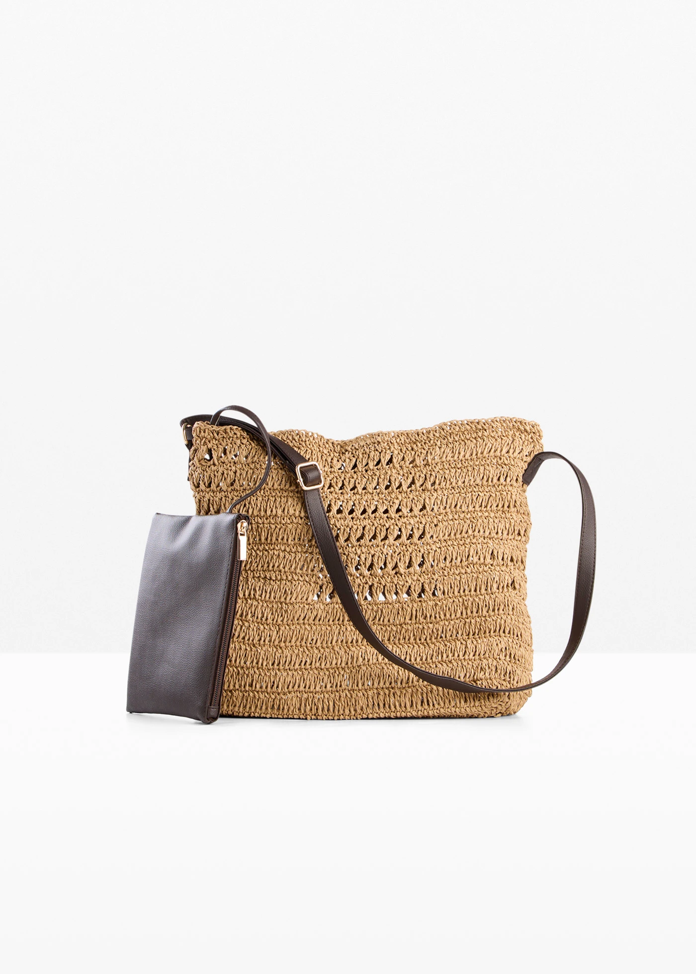 Sac à bandoulière aspect paille • beige naturel • Boutique bonprix
