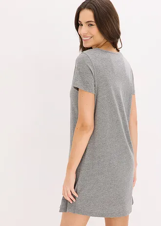 Chemise de nuit courte • gris chiné • Boutique bonprix