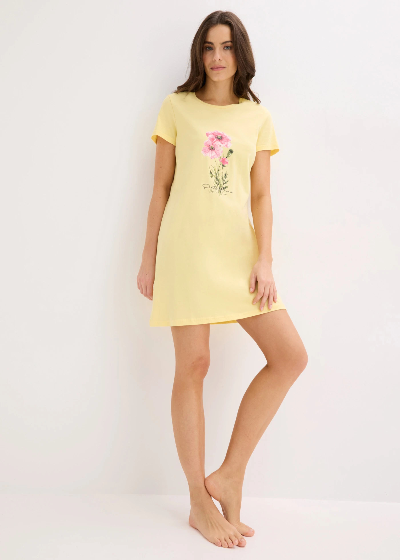 Nočná košeľa z čistej bavlny (2 ks) • svetlomodrá-svetložltá kvetovaná • obchod bonprix