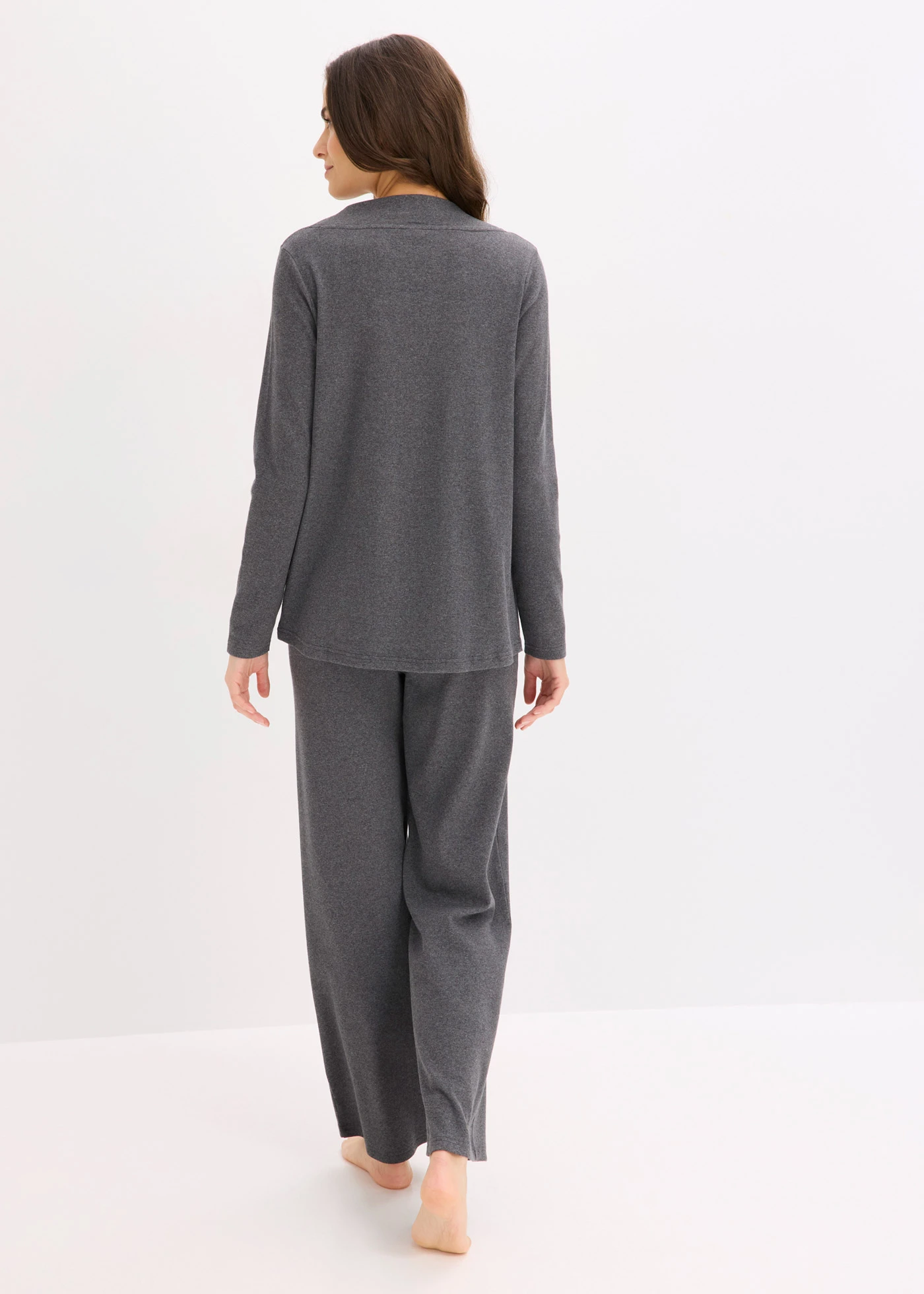 Tenue d’intérieur en matière côtelée • anthracite chiné • Boutique bonprix