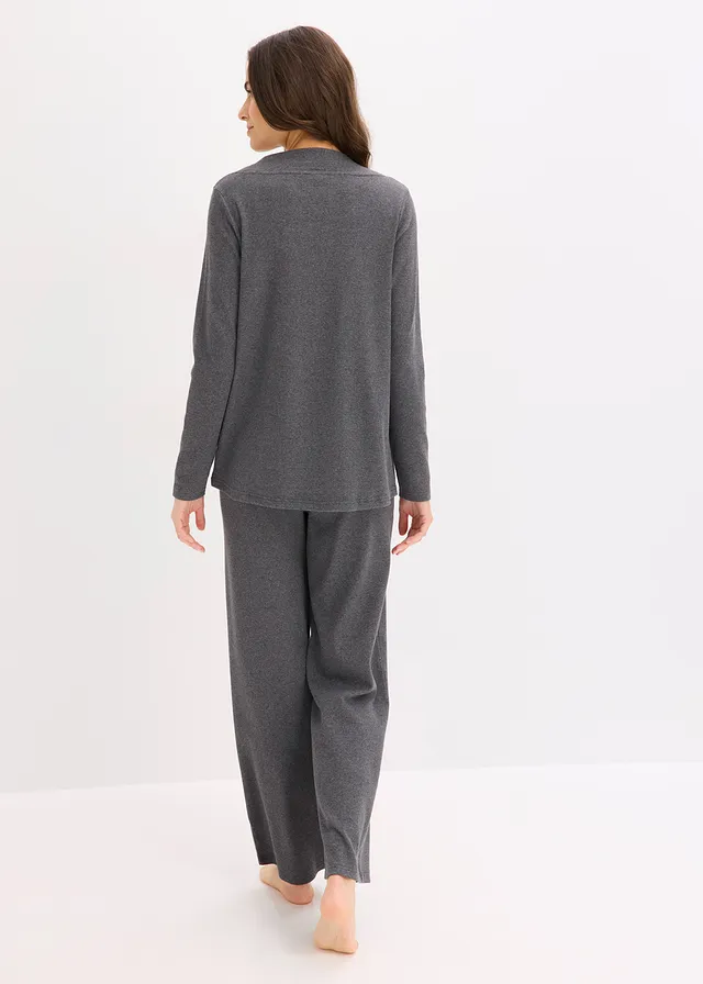 Tenue d’intérieur en matière côtelée • anthracite chiné • product-page.page-title-suffix