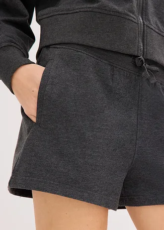 Sweat huispak met korte broek • antraciet gemêleerd • bonprix online shop