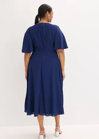 Rochie cocktail cu aplicație din dantelă, culoare: albastru întunecat