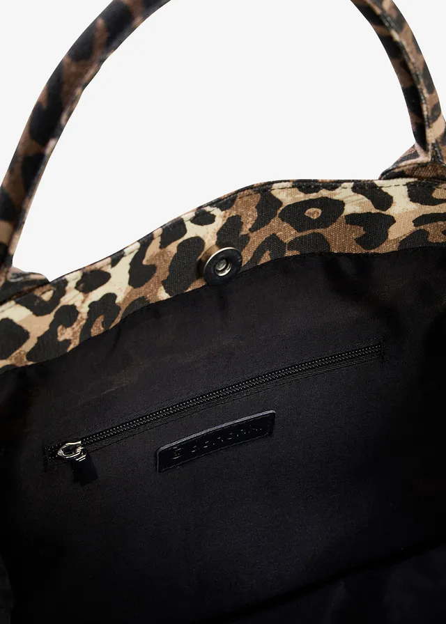 Taška s leoparďou potlačou • prírodná béžová-hnedá-čierna leopard potlačená • obchod bonprix