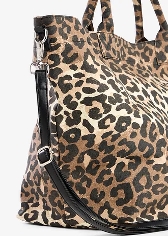 Taška s leoparďou potlačou • prírodná béžová-hnedá-čierna leopard potlačená • obchod bonprix